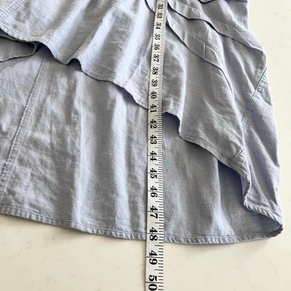 Cynthia Rowley Light Blue Linen Blend Sleeveless Cowl Neck Hi-Low Dress Size 3X - Picture 10 of 10